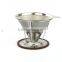 Coffee pour over cone dripper/Stainless Steel Coffee Filter and Maker