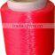 Dope dyed intermingled polyester twisted yarn for webbing