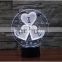 Online shop china valentine's day pretty 3D LED lamp