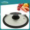 FDA approval multi size cooking pan lids silicone ring tempered glass pot cover