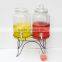 3L octagon bee shaped clear wine glass bottle with tap