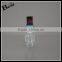 cosmetic clear 50ml glass perfume bottle octagon bottle glass with blue aluminum top and brown aluminum cap china suppliers