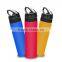 2017 Hot Selling 650ml Sports BPA Free Silicone Drinkware Water Bottle for Outdoor Sports Travel Bottles with Carabiner