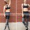 digital printing splicing nylon spandex yoga sets women