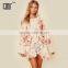 Fall 2018 shearling coat femme floral print robe women's kimono