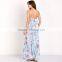 Free size flowy crepe boho lace floral women printed relaxed fit maxi dress