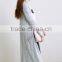 Women's side pockets open front extra long cardigan abaya with high quality