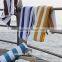 Hot Sell White And Blue Cotton Stripe Custom Beach Towel