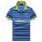 High Quality Stripe Patch Embroidered Polo Tshirt