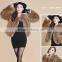 New Fashion SJ057-01 High Quality 1*1 Knit Raccoon Fur Fashion Women Fur Coat