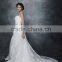 Mermaid Straight Neck With Beaded And Ribbon Sash Wedding Dress AS28602