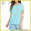 Wholesale Scoop Neck 100% Cotton Pajamas Women Summer