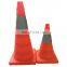 high quality rubber traffic cone road safety cone with reflective tape used on the crossing of road ways