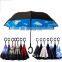 Customized C Handle Double Layer Inverted Umbrella Reverse Car Umbrella