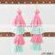 Double Colorful Earring Fancy Tassel Earrings