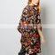 2017 Stylish Floral Print Kimono Cardigan With Flutter Sleeve For Summer