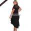 Wholesale New Mesh Insert Ruffled Hi-low Hem Plus Size Dress