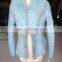 girl's 2015 new style moutom jacket with fur collar