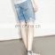 OEM service China factory fashion ladies stylish half new fashion jeans pants