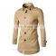 Classical men trench coat / hot sale men beige casual garment/ high quality men outside coat
