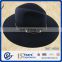 100% Australian wool navy fedora hat, metal ring trim