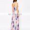 2015 latest women fashion backless high quality Chiffon long Women's Clothing Women Dress
