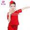 Hot sale high lace tassel 3pcs children latin dance top and scarf suit with size S M L XL ET-097