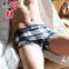Pure Cotton Men's Underwear Mid-waist Four-corner Flat-leg Pants Breathable XL Loose Lattice Boxer Pants