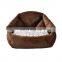Wholesale Customized Luxury Faux Suede Fabric and pv Fleece Sofa Dog Beds,designer Dog Bed