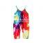 Tie Dye Jumpsuit Halter Tie Dye Romper Bodysuit