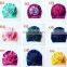 Baby hats with big flowers Toddler Unisex velvet beanies Girl turban bonnets 9colors