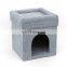 Customized square folding storage stool ottoman home decorative foldable fabric storage ottoman box for pet house