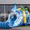 Dolphin Jungle Inflatable Bouncer Kids Jumping Castle Water Slide Bounce House With Slide