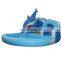 Shark Attack Water Slide Inflatable Commercial Children Bouncer Slide With Pool