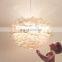 Feather Shade Chandelier Lighting White Indoor Ceiling Hanging Pendant Lights