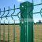 PVC Coated welded mesh fence /3 bends wire mesh fence / triangle femce / with peach square round post factory
