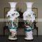 Traditional Chinese  Large Hand Painted Landscape Design Blue And White Porcelain Floor Vases