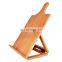 Bamboo Cookbook Stand Recipe Holder Custom Engraved Bamboo Cutting Board Foldable Chef Easel Metal Hinge Kickstand Pad Tablet