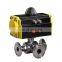 COVNA DN40 1.5 inch 3 Way L Port Tri Clamp Connection SS316 Single Acting Pneumatic Actuator Sanitary Ball Valve