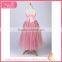 Pure Color pink gauze beads and ribbon decoration fluffy voile girl's dress children frocks designs