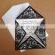 2015 Square Pockets Black White Die Cut Wedding Invitation Card