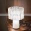Vintage Folding Acrylic Lampshade Desk Light Metal Base Table Lamp Girls Bedside Bedroom Table Lamp