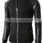 Leather sleeve sweatshirt / Sheepskin Leather sleeve Sweatshirt /Genuine Leather sleeve Sweatshirt