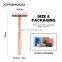 Gift box Hotel Hair Removal Cosmetics Daily Use Purple Metal Safety Razor Kinghood Best Double Edge Shaving Razor for women
