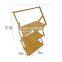 Outdoor Bamboo Wood Picnic Camping Rack Portable With Handle Japanese-style Folding Three-layer Storage Rack