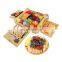 Large Charcuterie Bamboo Cheese Board Serving Tray Platter With Cheese Knives And For Home