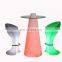 party wireless illuminated led light bar cocktail tables and chairs glow bar counter party lighting patio chair