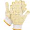 Cheap Wholesale High Quality Knitted Gloves Gardening Fabric Pvc Dotted White Cotton Gloves