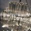 Modern Large Chandeliers Round  Glass Plum Blossom Flower Tube Crystal Glass Chandelier for Villa Home Lighting