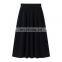 Elegant A-Line Ladies Cashmere Skirt Winter Warm Women's Woolen Skirt with Elastic Waist Solid Pattern Pockets Plain Knitted